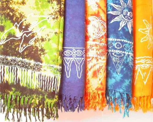 Sarong STAMPBATIK, Pareo, H�fttuch, Wickelrock, Strandtuch verschiedene Farben und veschiedene nicht w�hlbare Motive
