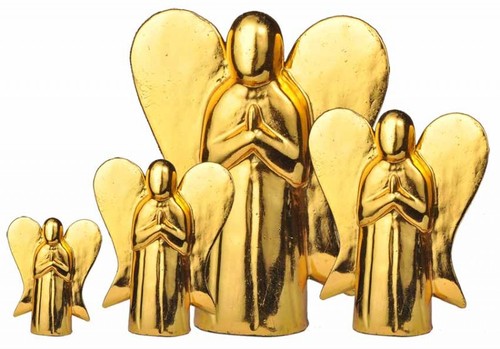 Engel GOLD, handgeschnitzt und bemalt