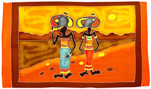 Sarong Frauen-Motiv W�STE, Pareo, H�fttuch, Wickel-Rock, Strandtuch