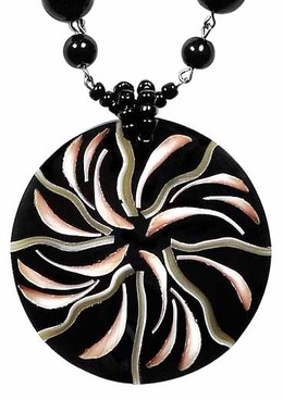 Hals-Kette mit Muschel-Anh�nger Halsschmuck