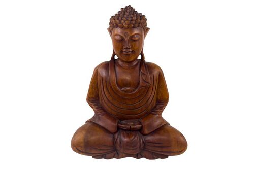 Buddha Figur meditierend aus Soar Holz 