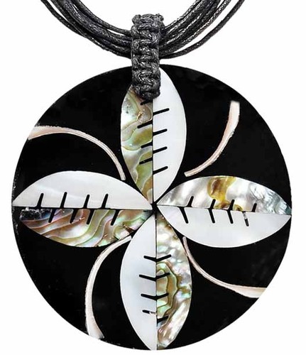 Hals-Kette mit Muschel-Anh�nger Hals-Schmuck