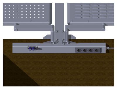 Druckluftanschluss 1//4 f�r Steckdosenleister powerline Aufbaustativ