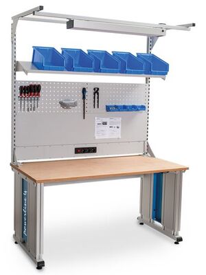 Powerline 4 Schwerlasttisch Kombination elekt. H�henverstellung B/T/H 2000x750x745-1195 mm