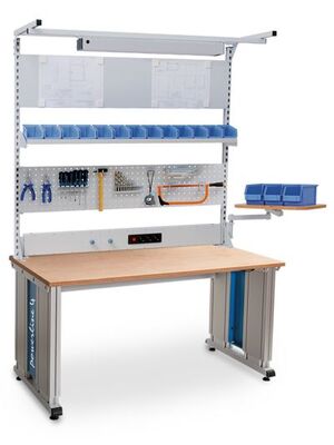 Powerline 4 Schwerlasttisch Kombination elekt. H�henverstellung B/T/H 2000x750x745-1195 mm