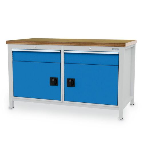 Werkbank | Kastenwerkbank 2 x Schublade 2 x Fl�gelt�r B/T/H 1500x750x959 mm