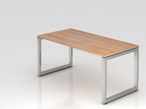 Schreibtisch RS16, 160x80 cm, h�henverstellbar, Nu�baum
