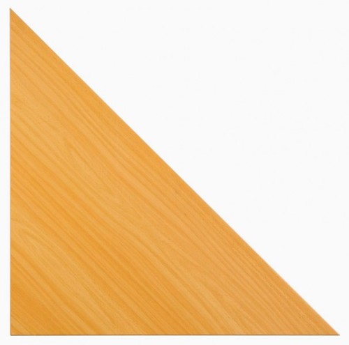 Eckplatte HCP8, 80x80 cm  Platte: Buche