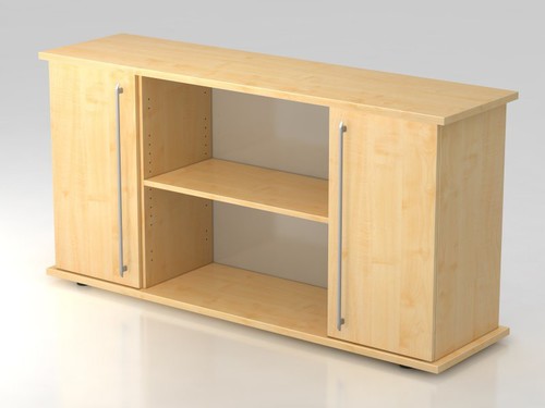 Sideboard SB2T RE, 2 OH,  Korpus: Ahorn / Front: Ahorn, 166,1 x 42 x 84 cm (BxTxH)