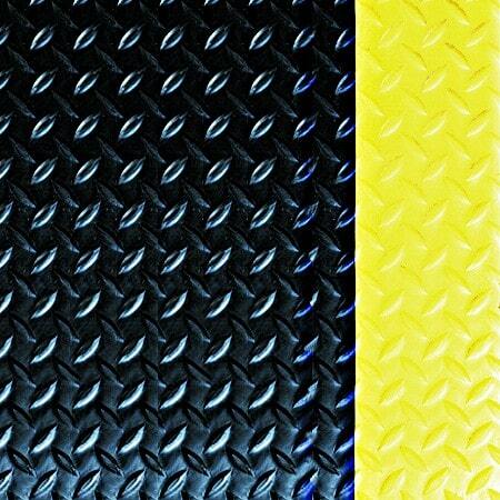 Yoga Deck, ergonomische Arbeitsplatzmatte, Schwarz/Gelb