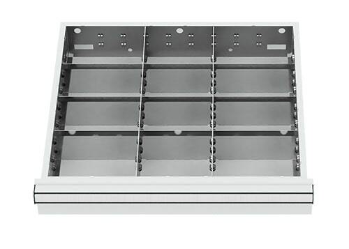 Schubladeneinsatz Metalleinteilung 500x450 mm BLH 75-200 mm