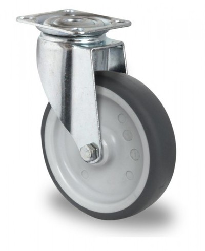 Schwere Apparaterolle, Lenkrolle  125 mm