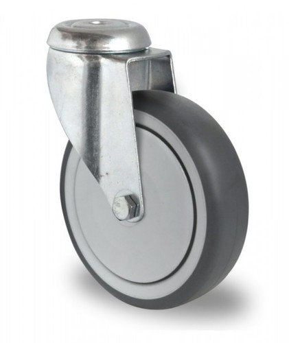 Schwere Apparaterolle, R�ckenlochlenkrolle  150 mm