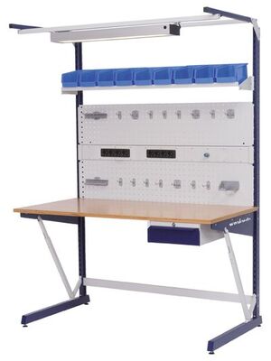 Workraster Arbeitstisch Kombination B/T/H 1500x800x2070 mm