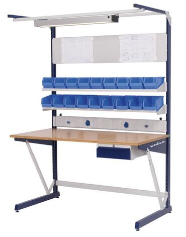 Workraster Arbeitstisch Kombination B/T/H 1500x800x2070 mm