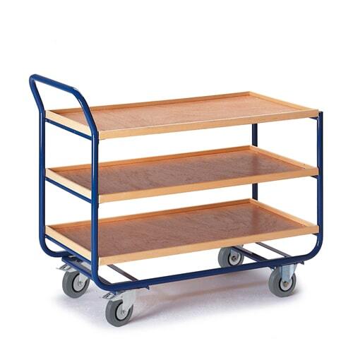 Tischwagen | 3 Etagen | Stahlrohr | TPE | L/B 1170x600 mm