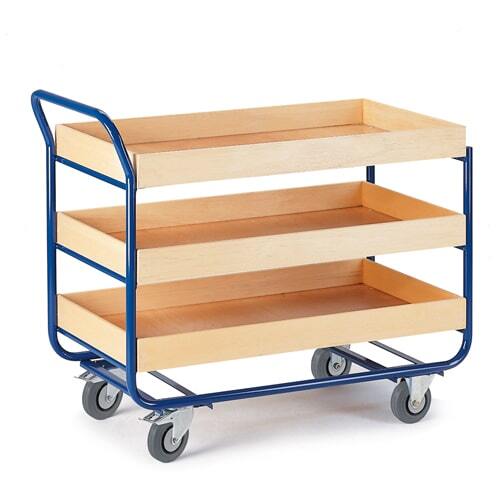 Tischwagen | 3 Etagen | Stahlrohr | TPE | L/B L/B 1170x600 mm