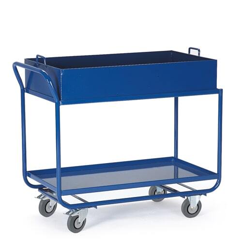 Tischwagen mit Blechwanne, Tragkraft 300 kg