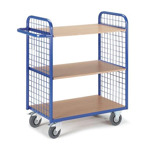 Etagenwagen mit 2 Gitterw�nden Ladefl�che 1000x500 mm