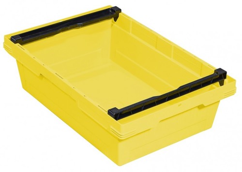 Transportbeh�lter + Stapelb�gel F400 Ship 173 B 600x400x173, gelb