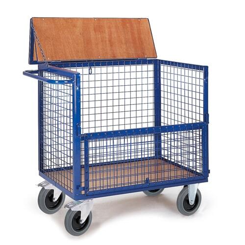 Drahtkastenwagen m. Deckel Ladefl�che 975x675 mm