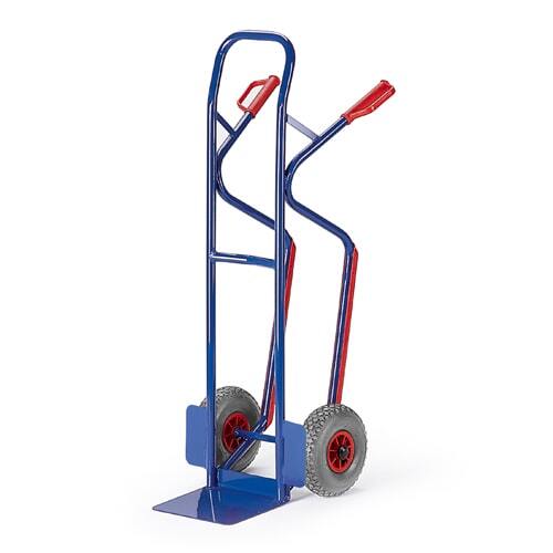 Sackkarre mit Treppenrutschkufen, Luftreifen, 300 mm Schaufelbreite