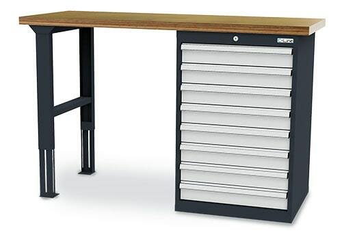 Reihenwerkbank inkl. Schubladenschrank 1500x600x960 mm