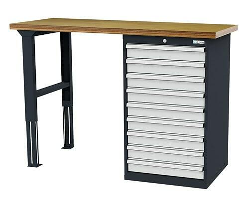 Reihenwerkbank inkl. Schubladenschrank 1500x600x1060 mm