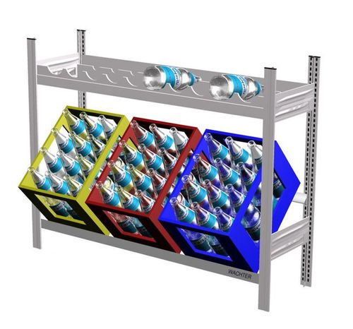 Getr�nkekistenregal & Flaschenregal H/B/T 800x1060x335 mm