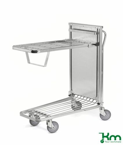 Gitterkorbwagen als Einkaufswagen mit Bremse