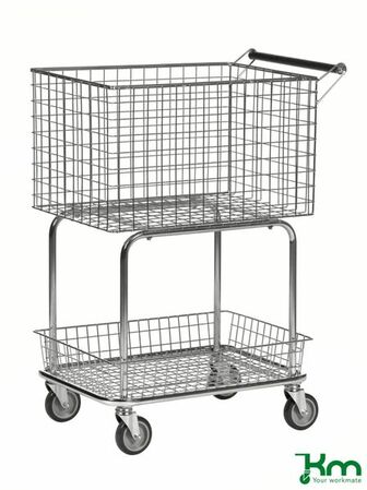 Gitterkorbwagen mit Bremse