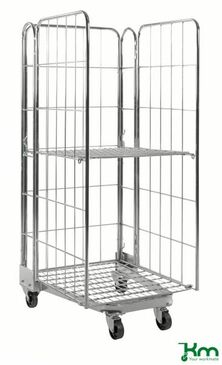 Gitterwagen mit 3 Seitenteilen und Feststeller