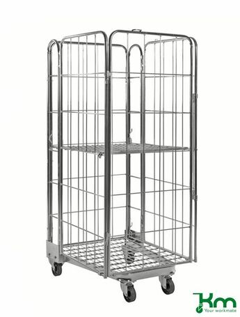 Gitterwagen mit 3 Seitenteilen und Feststeller
