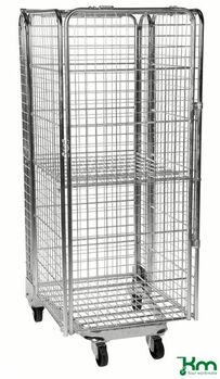 Stapelbarer Rollcontainer mit Feststeller