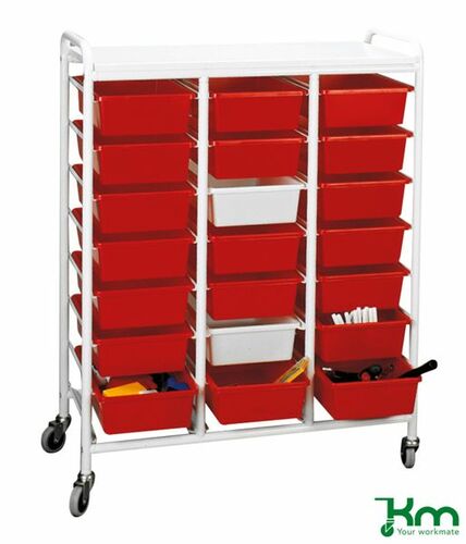 Kisten- und Tablettwagen mit Feststeller