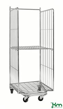 Stapelbarer Rollcontainer mit Feststeller