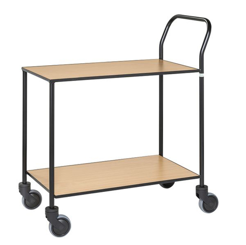 Servierwagen, melaminbeschichtete Bden, Feststeller