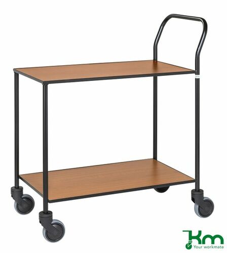 Servierwagen mit melaminbeschichteten B�den, Feststeller