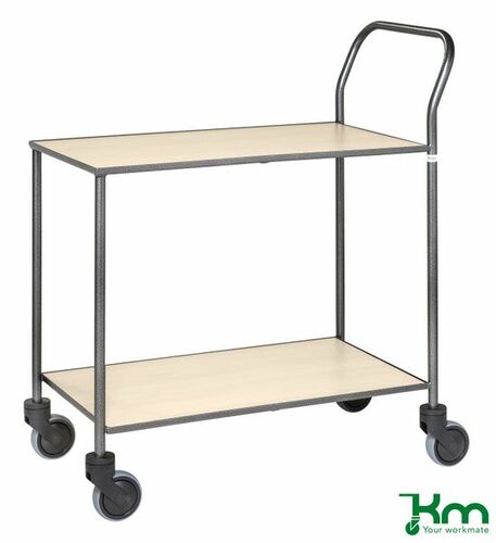 Servierwagen mit melaminbeschichteten Bden, Feststeller