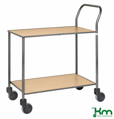 Servierwagen mit melaminbeschichteten B�den, Feststeller