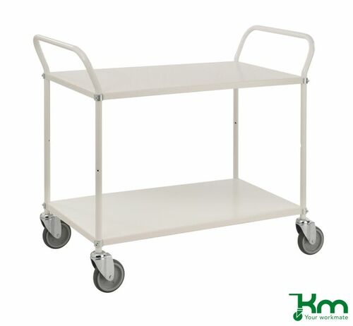 Tablettwagen mit 2 Metallb�den und Feststeller