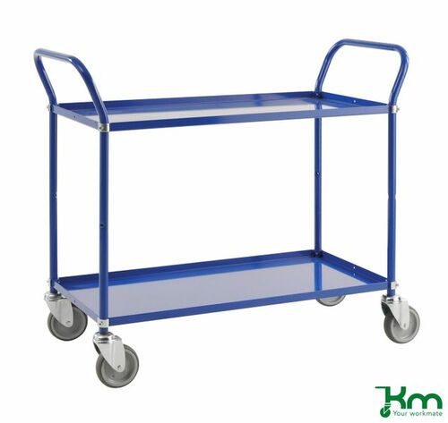 Tablettwagen mit 2 Metallb�den und Feststeller