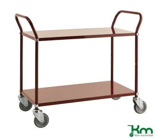 Tablettwagen mit 2 Metallb�den und Feststeller