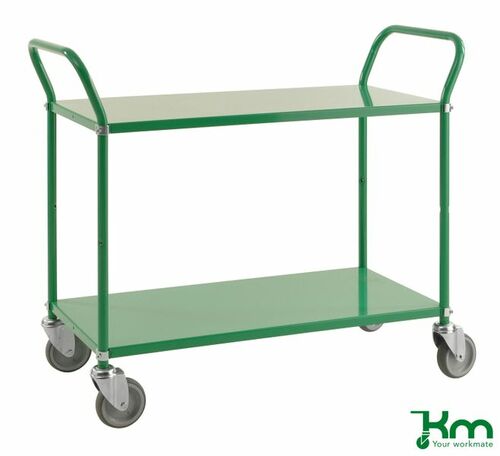 Tablettwagen mit 2 Metallb�den und Feststeller