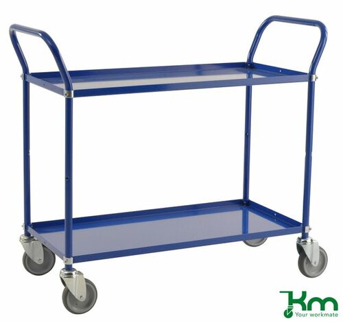 Tablettwagen mit 2 Metallb�den und Feststeller