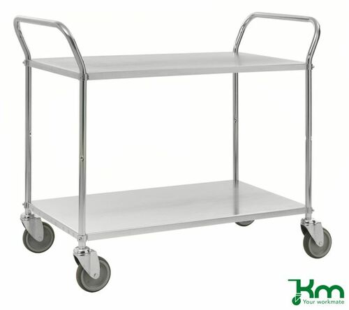 Tablettwagen mit 2 Metallb�den und Feststeller