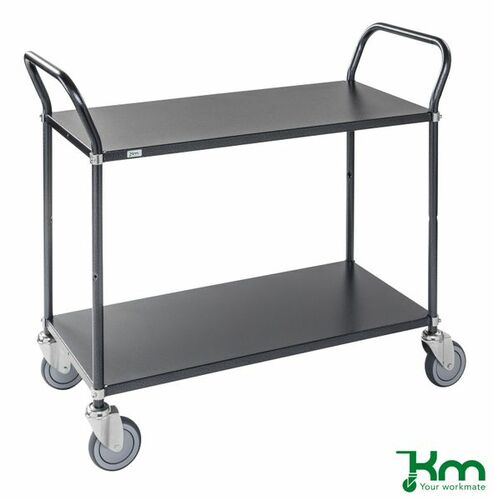 Tablettwagen mit 2 Metallb�den und Feststeller