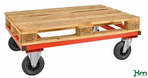 Palettenwagen geeignet f�r gro�e Paletten, gebremst
