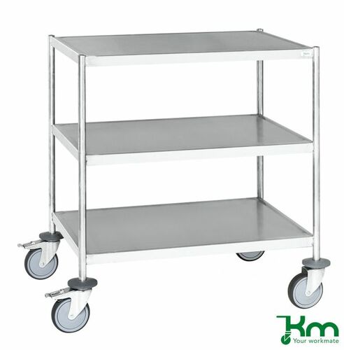 Verschwei�ter Edelstahlwagen mit Feststeller