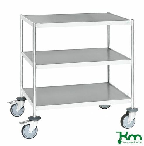 Verschwei�ter Edelstahlwagen mit Feststeller